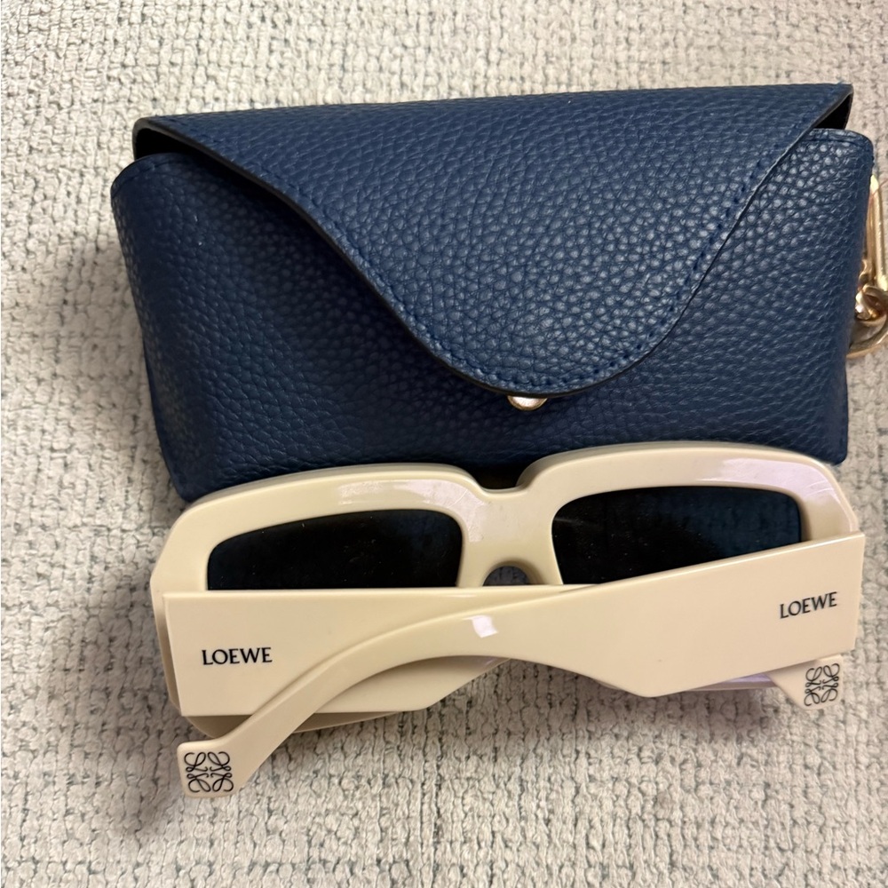 Loewe Paula's Ibiza Square Frame Sunglasses cream